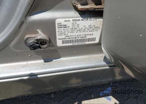 2000 Infiniti G20 Luxury/Touring from USA, damaged, VIN JNKCP11A2YT350566